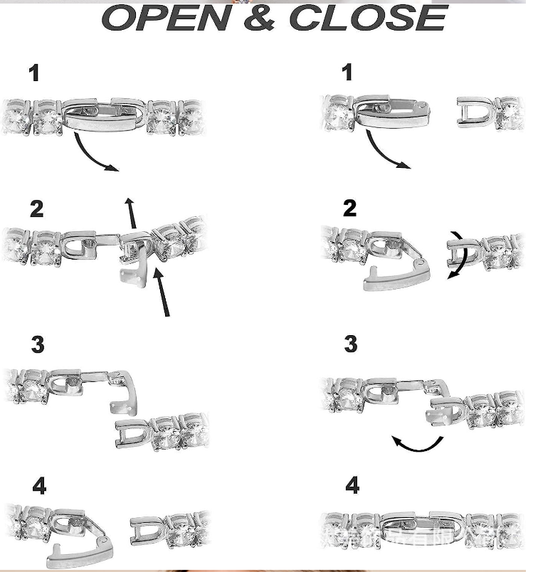 Plated Cubic Zirconia Classic Tennis Bracelet | Gold Bracelets for Women | 4mm CZ, Size 6.5-7.5 Inch - Image 5