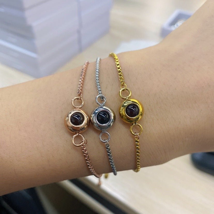 Custom Couple Hidden Photo Bracelet - Image 2