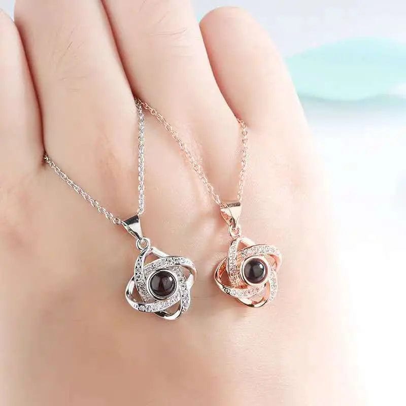 Custom Diamond Zircon Charmed Hidden Photo Necklace - Image 3