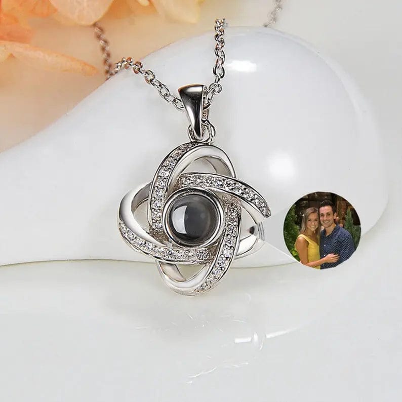 Custom Diamond Zircon Charmed Hidden Photo Necklace - Image 7