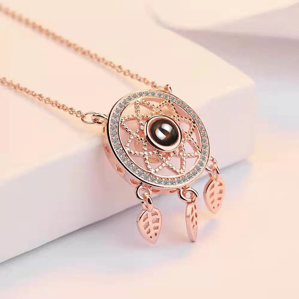 Custom Dream Catcher Zircon Hidden Photo Necklace - Image 6