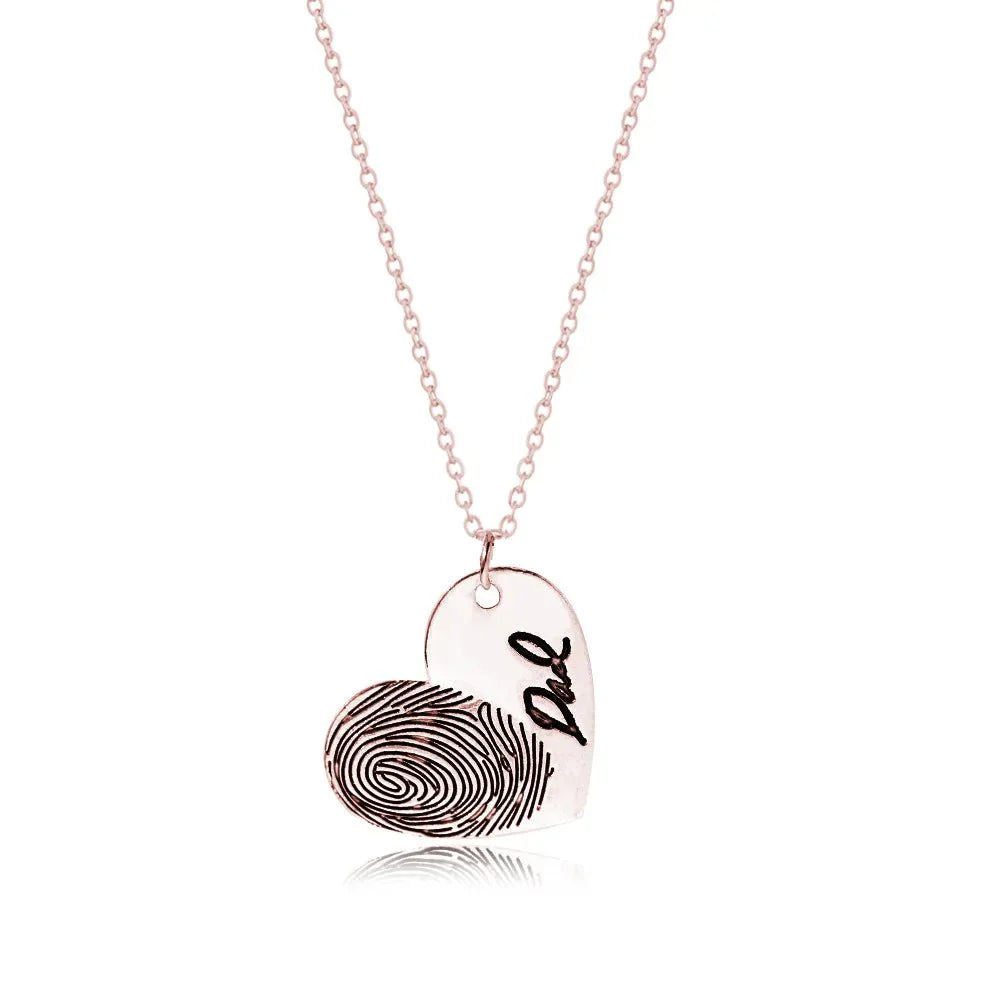 Custom Fingerprint Necklace with Engraved Name - Image 7