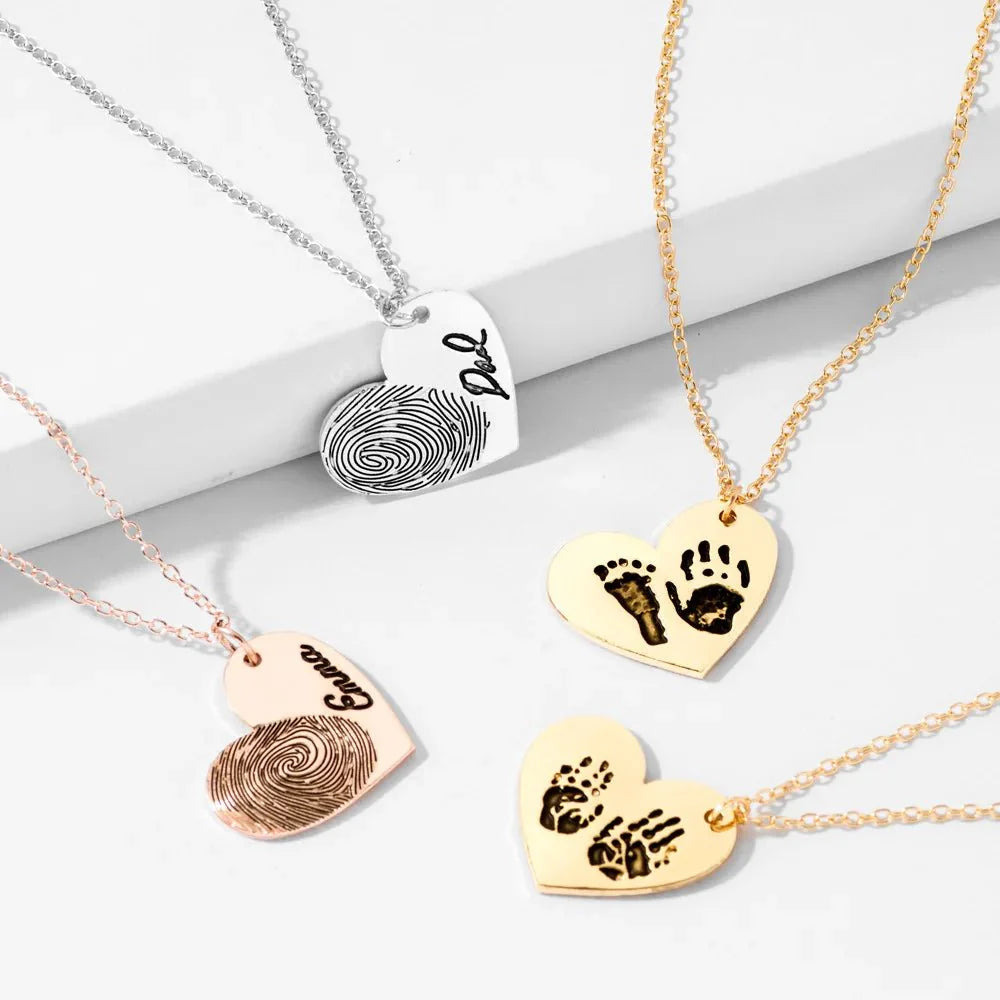 Custom Fingerprint Necklace with Engraved Name - Image 12
