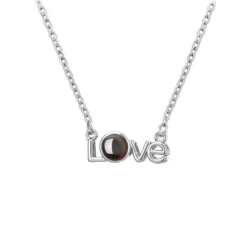 Custom LOVE Style Zircon Hidden Photo Necklace - Image 4