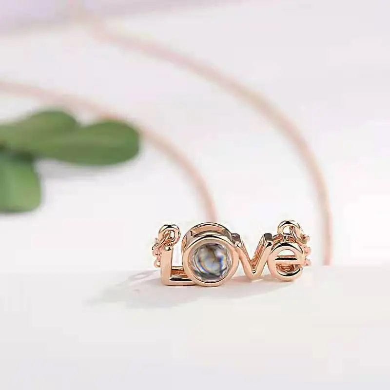 Custom LOVE Style Zircon Hidden Photo Necklace - Image 3