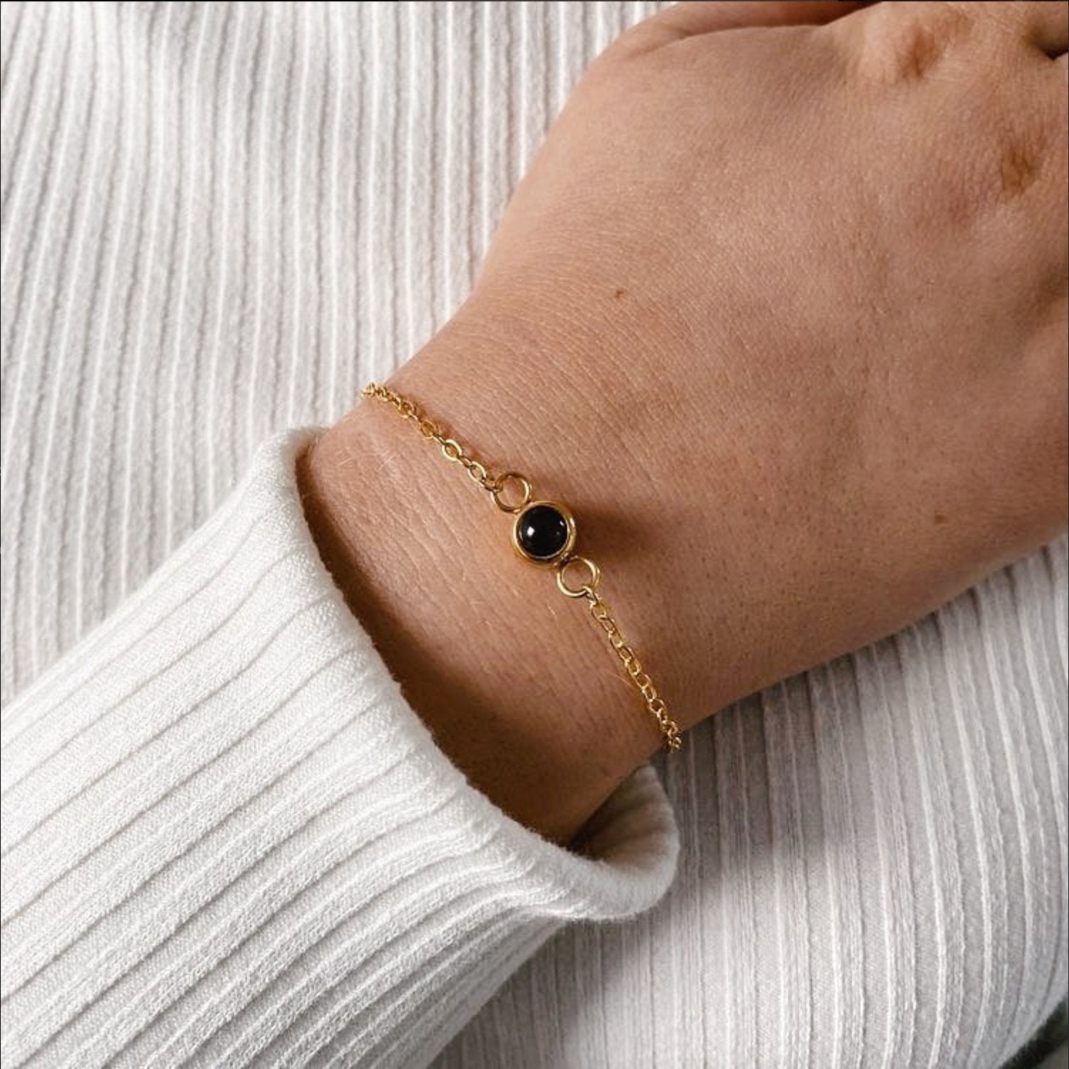 Custom Photo Projection Dainty Bracelet - Image 6