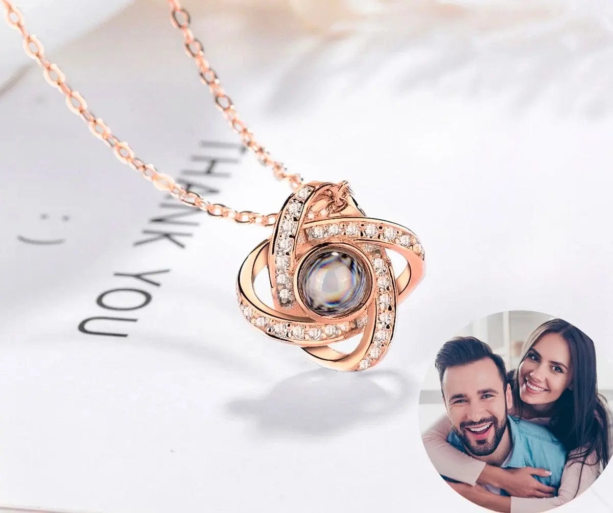 Custom Photo Projection Interlocked Pendant Necklace - Image 2