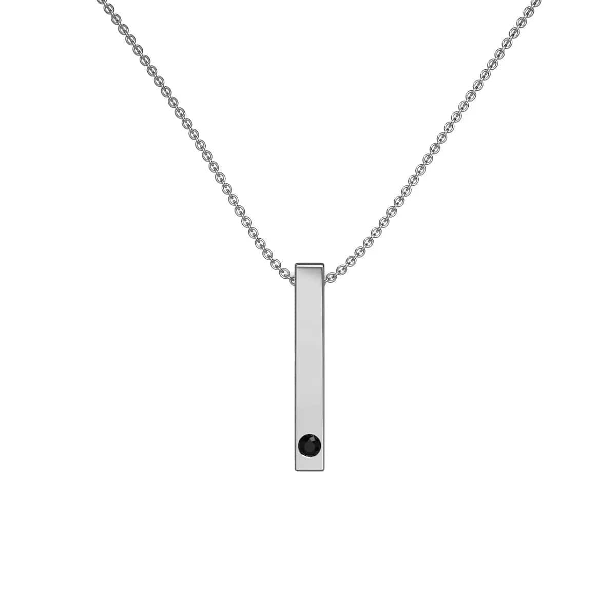 Custom Photo Projection Rectangular Bar Necklace - Image 2