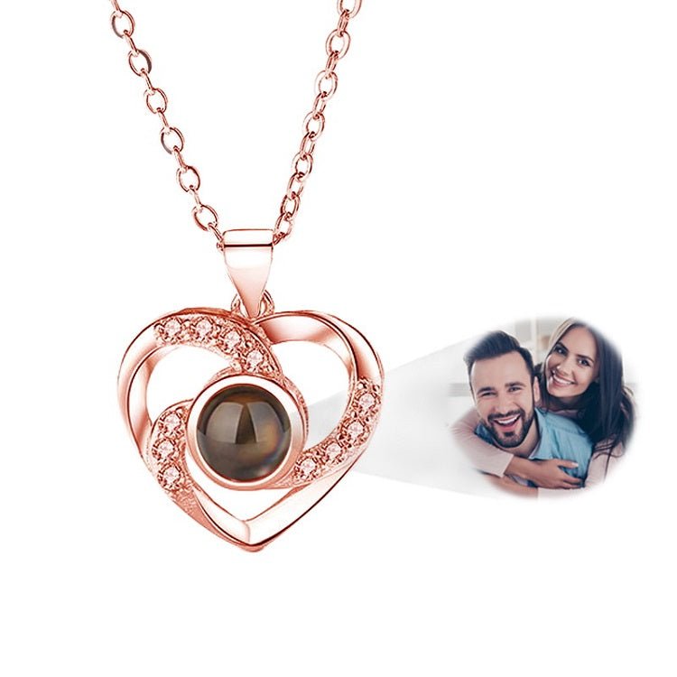Custom Photo Projection Viking Heart Necklace - Image 3