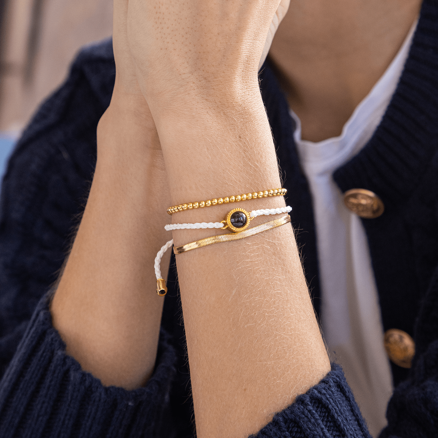 Personalized Stack Photo Bracelet - Image 6